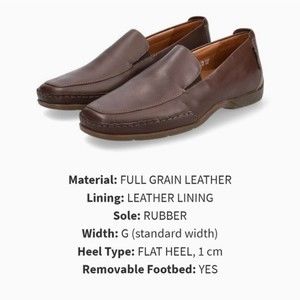 Mephisto Edlef Leather Loafers in Brown, Size 8